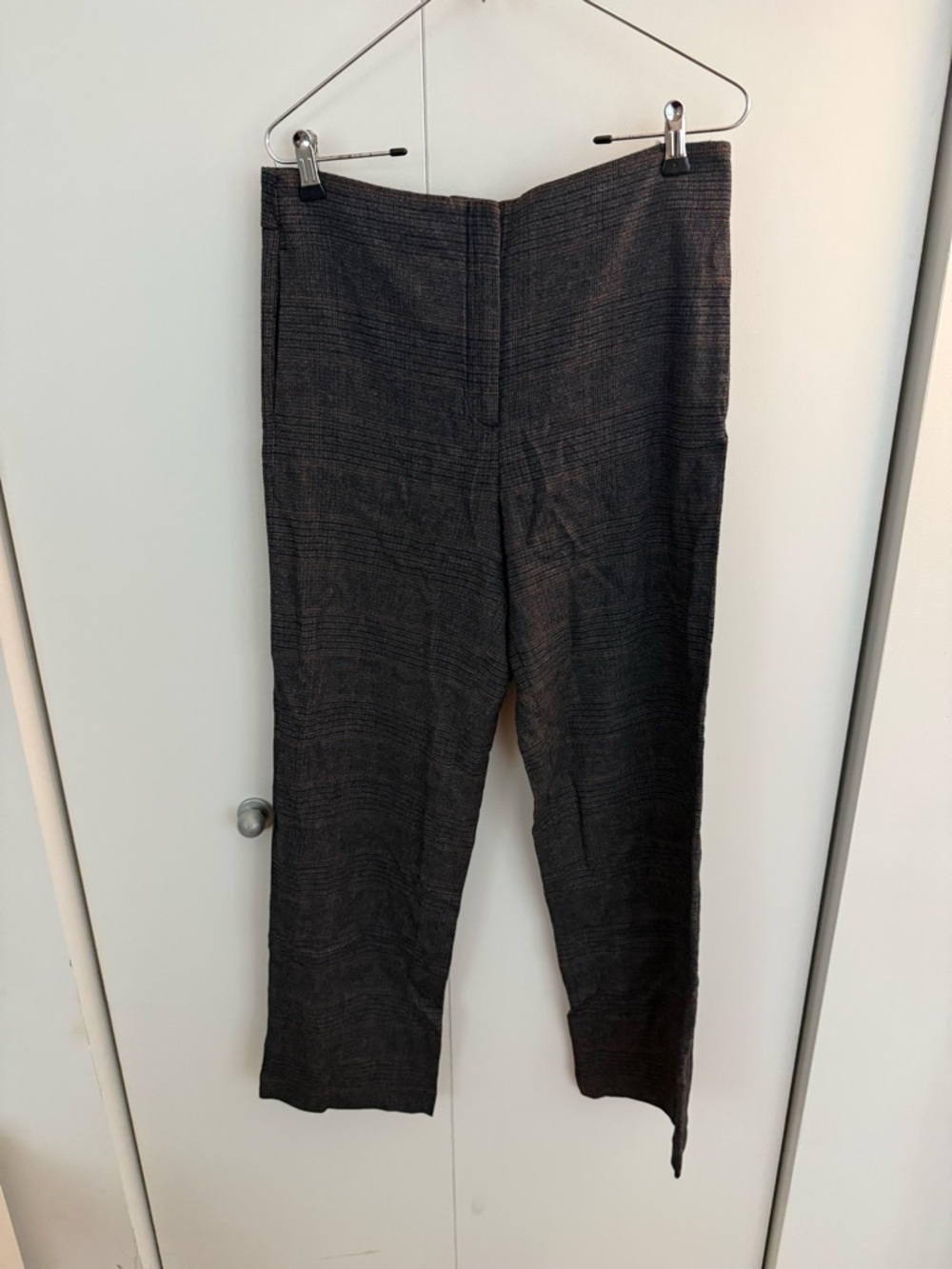 Massimo Dutti Grey Glen Plaid Dress Pants